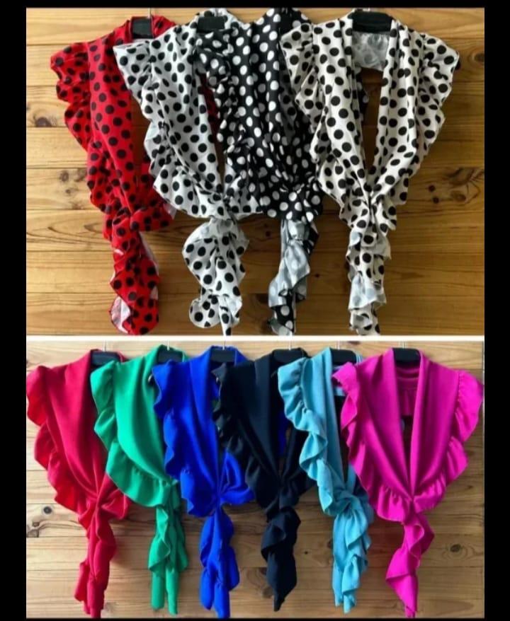 PIQUILLOS DE FLAMENCA ESTAMPADOS DE FLORES Y DE LUNARES