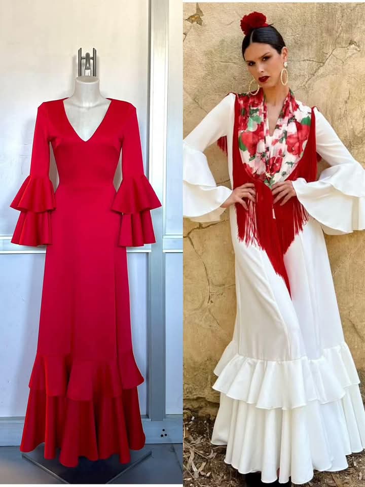 BATA FLAMENCA DOBLE VOLANTE