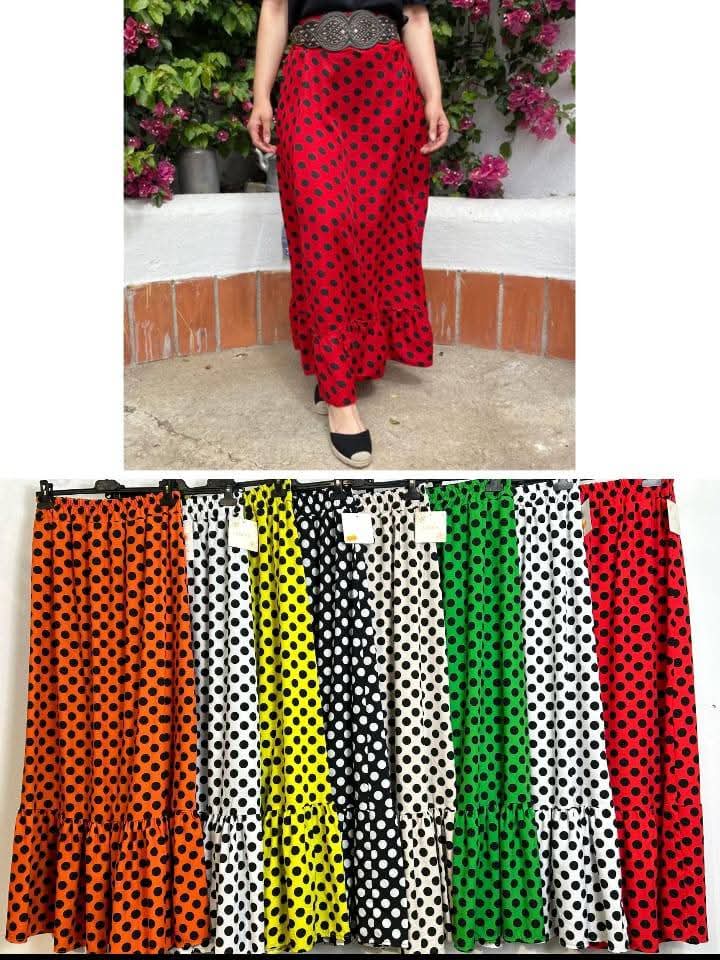 FALDA FLAMENCA ROMERIA LUNARES