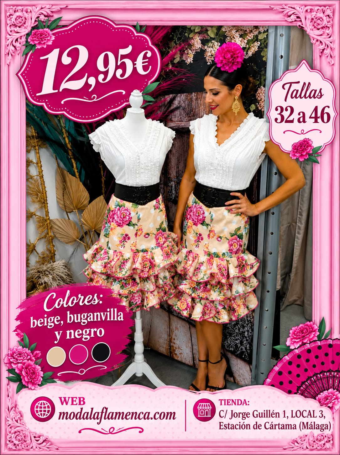 FALDA FLAMENCA CORTA (SIN DEVOLUCION)