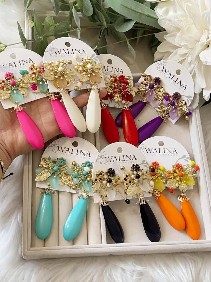 PENDIENTE FLAMENCA ESTILO LAGRIMA