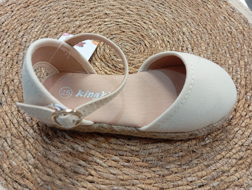 ZAPATILLA ESPARTO EN BEIGE PARA NIÑAS