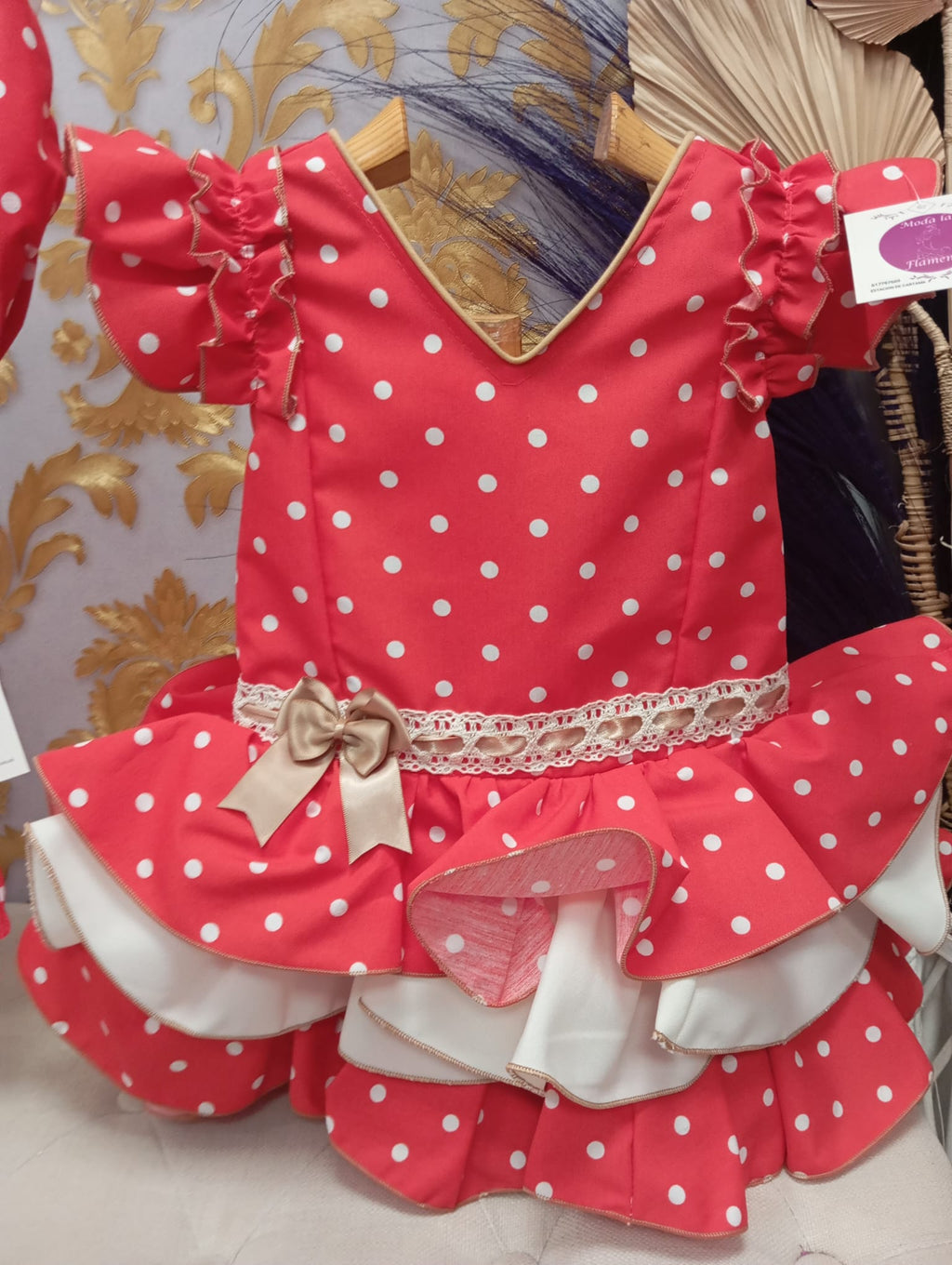 VESTIDO FLAMENCA MODELO LUCIA LUNARES