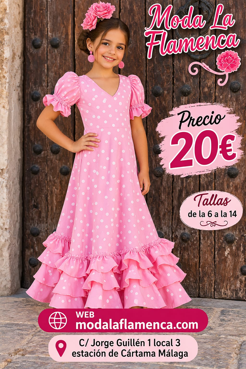 ( SIN DEVOLUCION) BATA FLAMENCA LUNARES