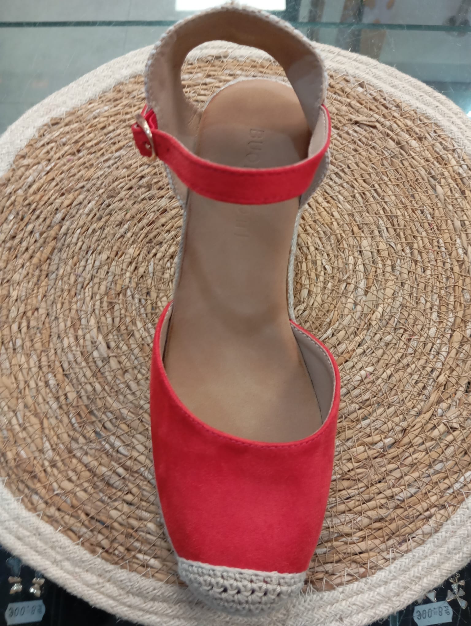 ZAPATILLA DE ESPARTO COLOR ROJO