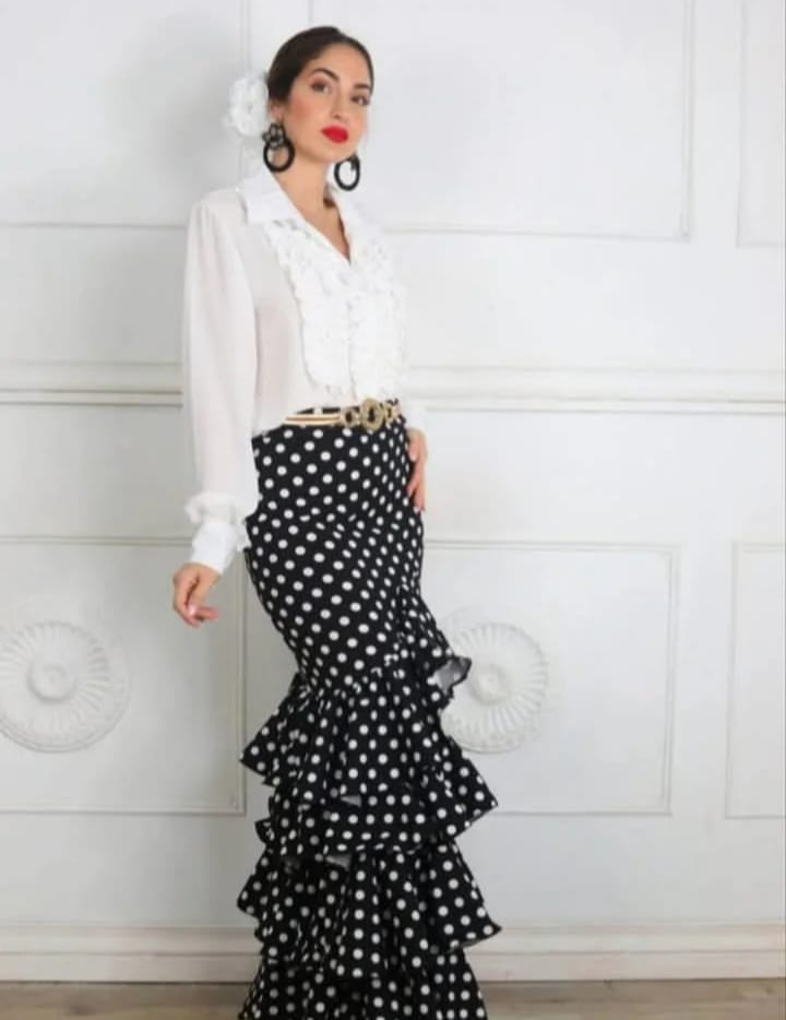 FALDA FLAMENCA DE LUNARES POR TALLAS