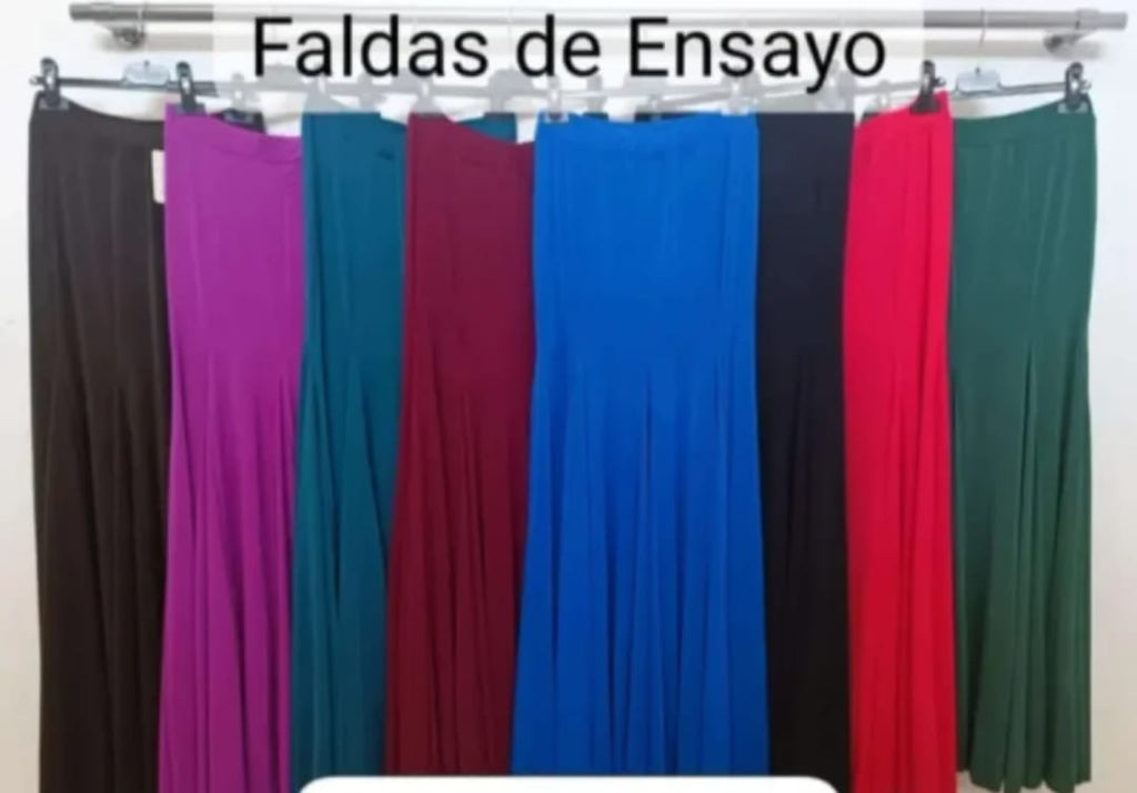 FALDA DE FLAMENCA PARA ENSAYO TEJIDO ELASTICO