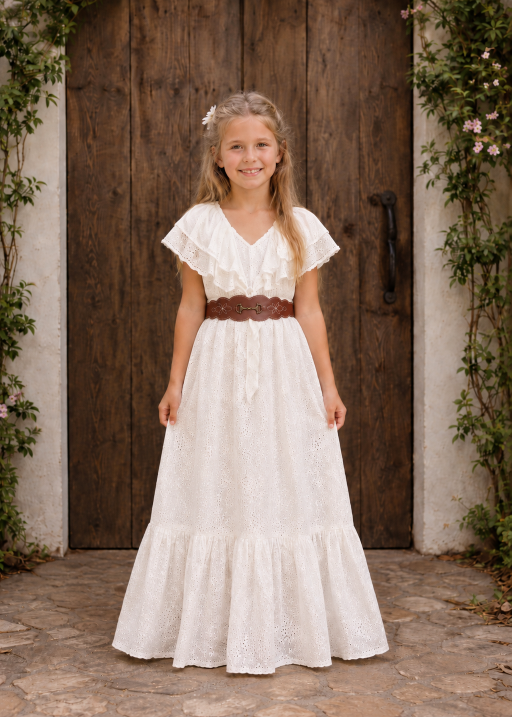 BATA FLAMENCA PERFORADA NIÑA