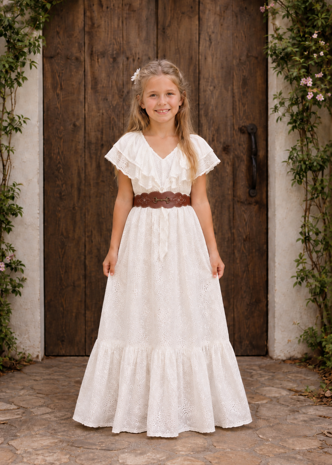 BATA FLAMENCA PERFORADA NIÑA