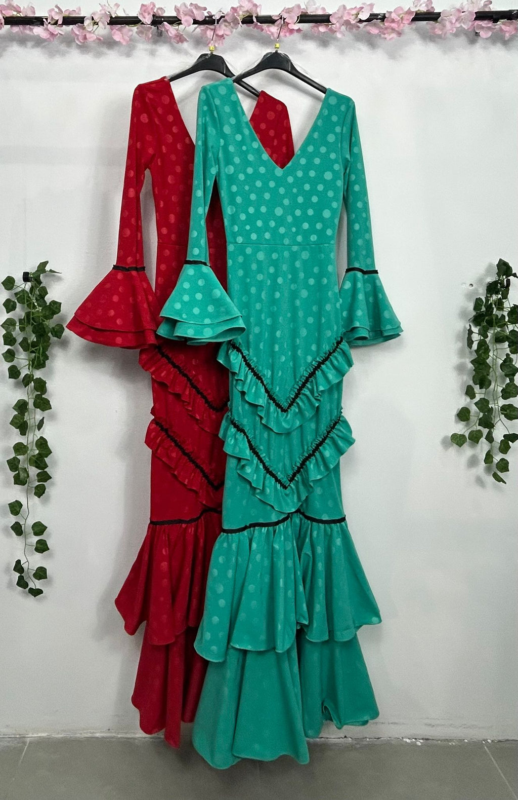 VESTIDO FLAMENCA LUNARES BROCADO MARGA
