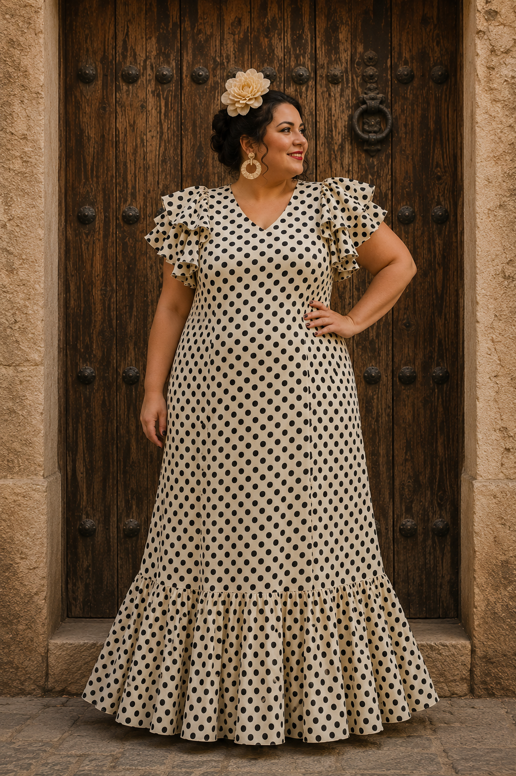 BATA DE FLAMENCA VERANO  TALLA GRANDE