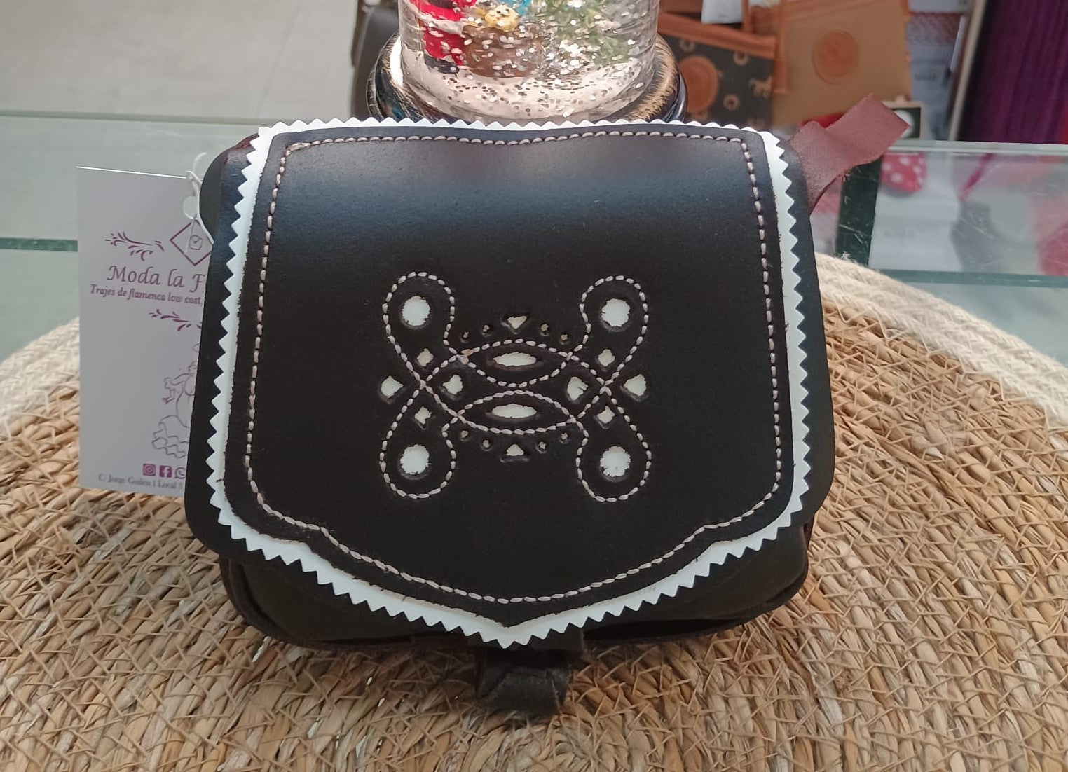 BOLSO RIÑONERA DE PIEL ROCIERO PARA NIÑA