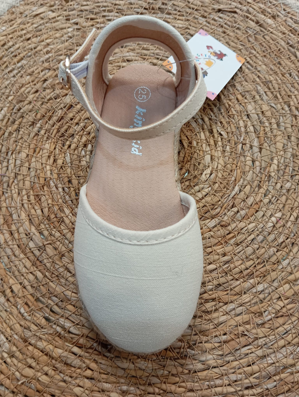 ZAPATILLA ESPARTO EN BEIGE PARA NIÑAS