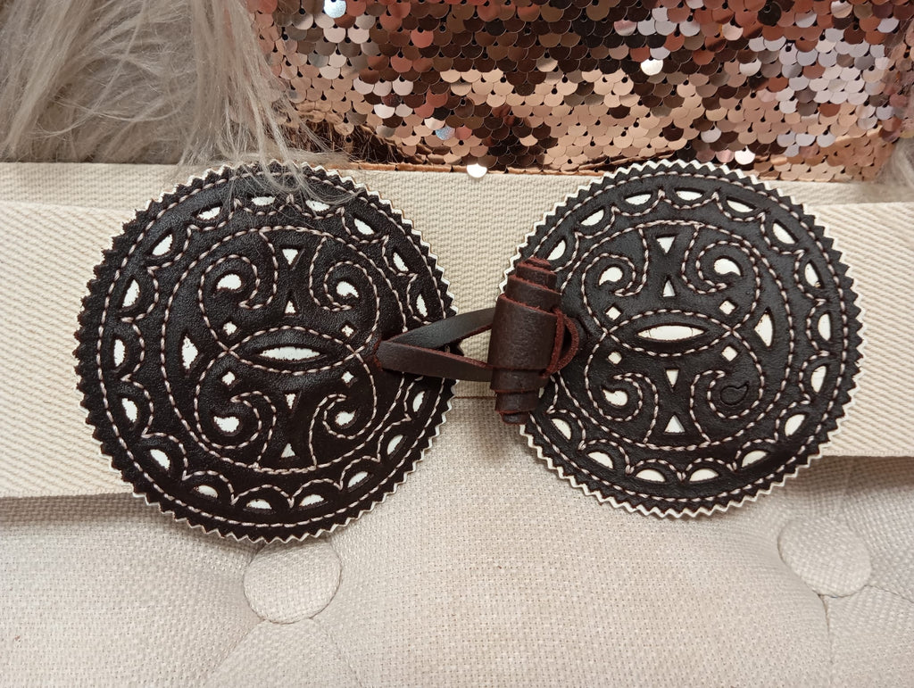 CINTURON ROCIERO ELASTICO DE PIEL