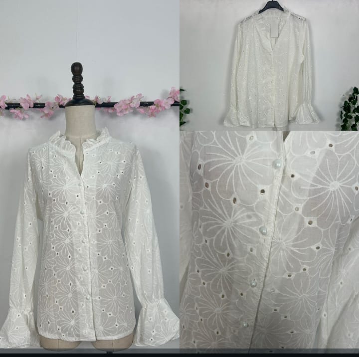 CAMISA BLANCA PERFORADA