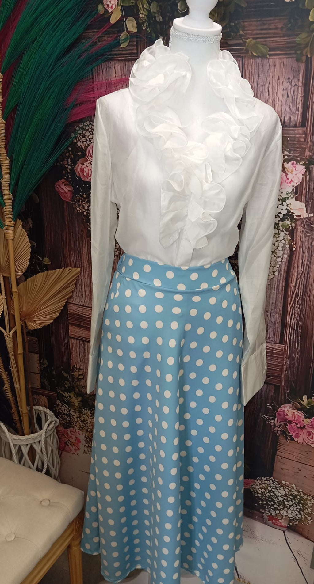 FALDA DE LUNARES MIDI