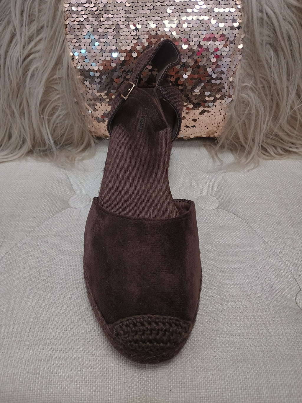 ZAPATILLAS DE ESPARTO COLOR CHOCOLATE
