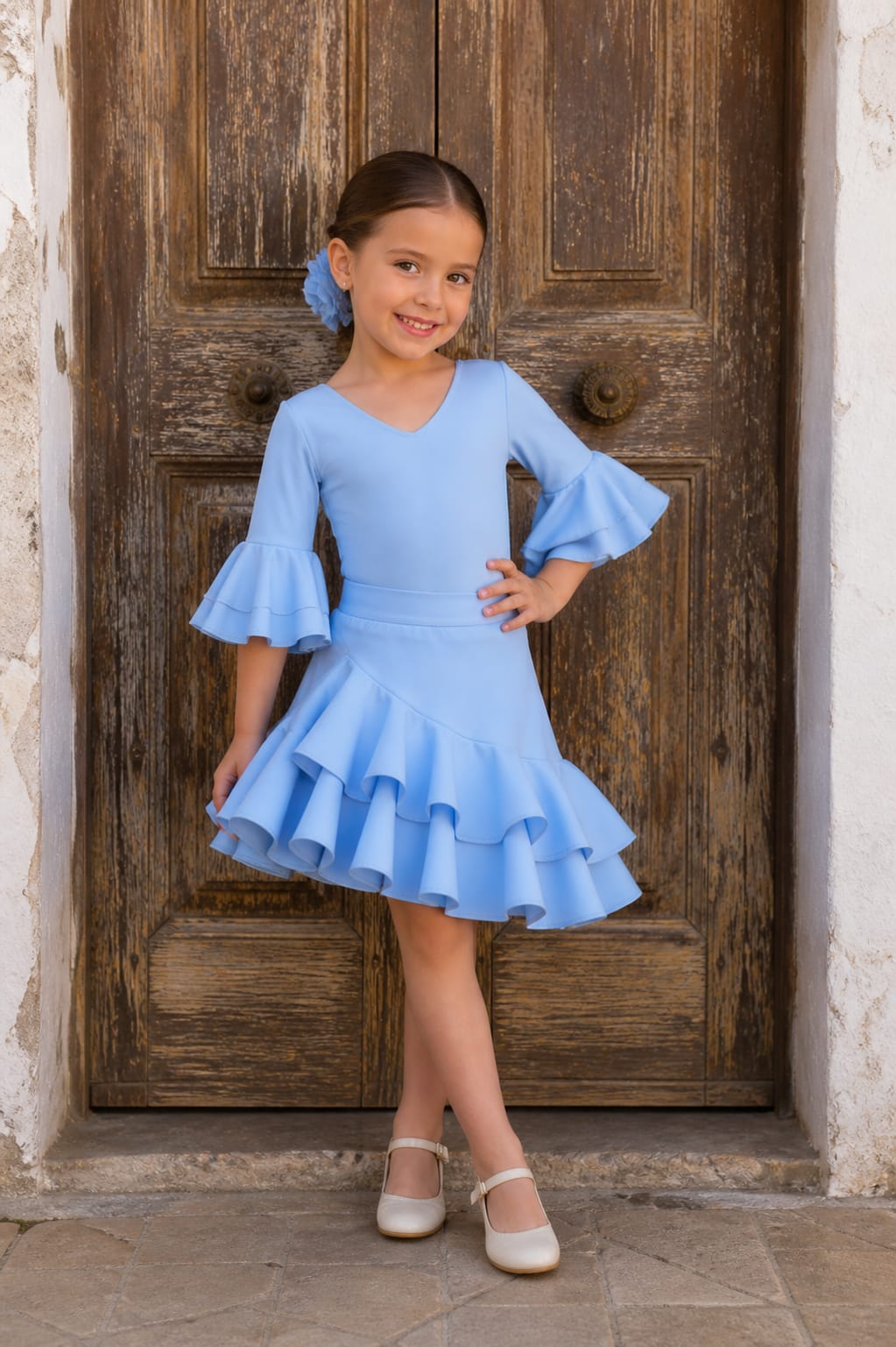 BODY FLAMENCA NIÑA ELASTICO