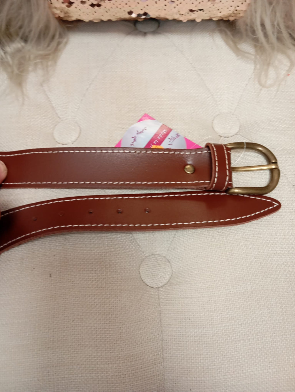 CINTURON ROCIERO DE PIEL CON HEBILA