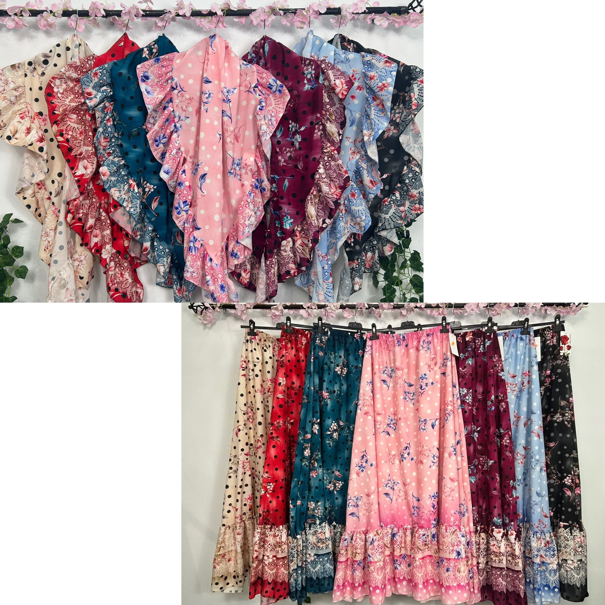 CONJUNTO DE FALDA FLAMENCA Y PIQUILLO