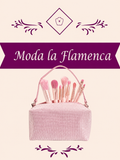 Bolso/neceser- set de 10 brochas (rosa)