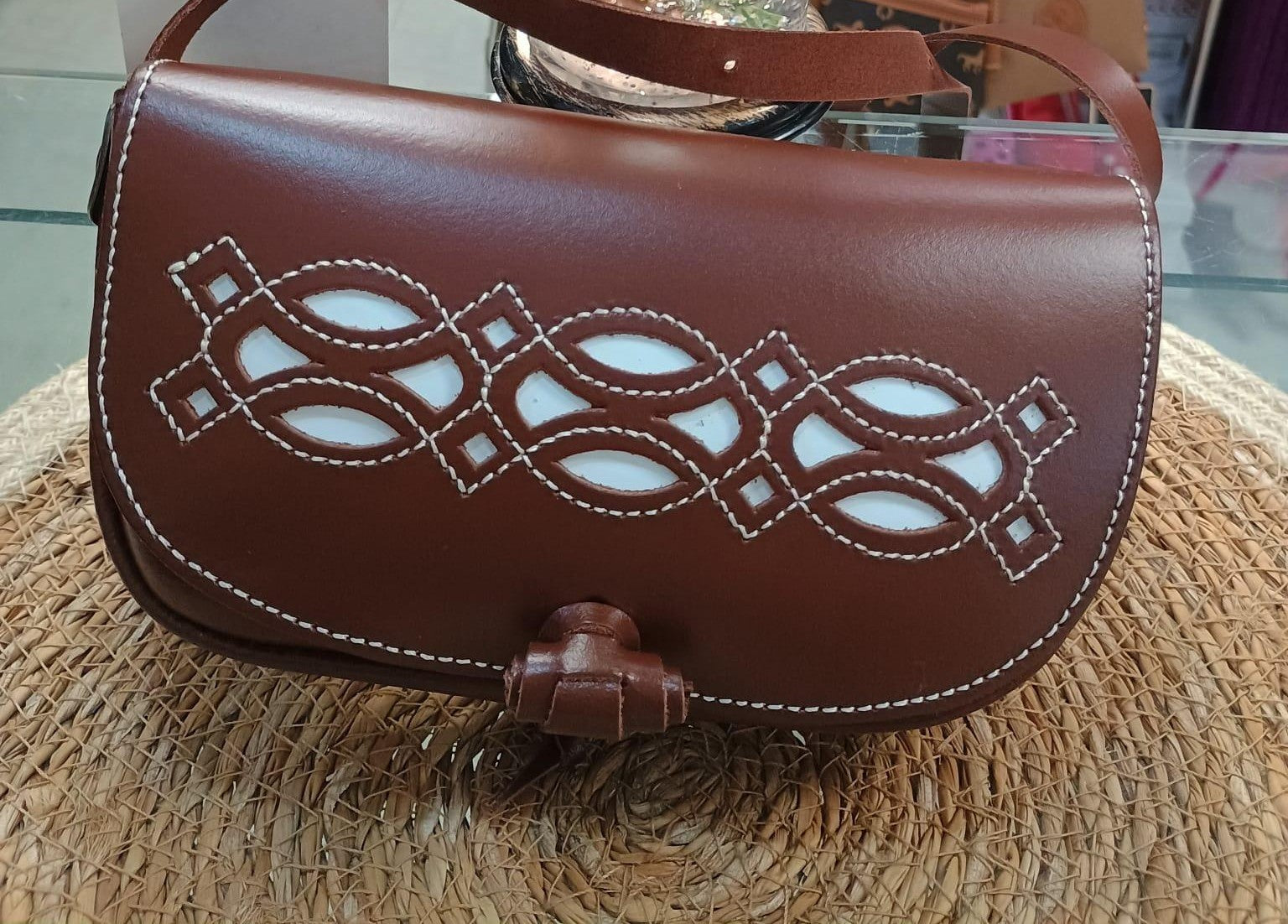 BOLSO RIÑONERA DE PIEL ROCIERO