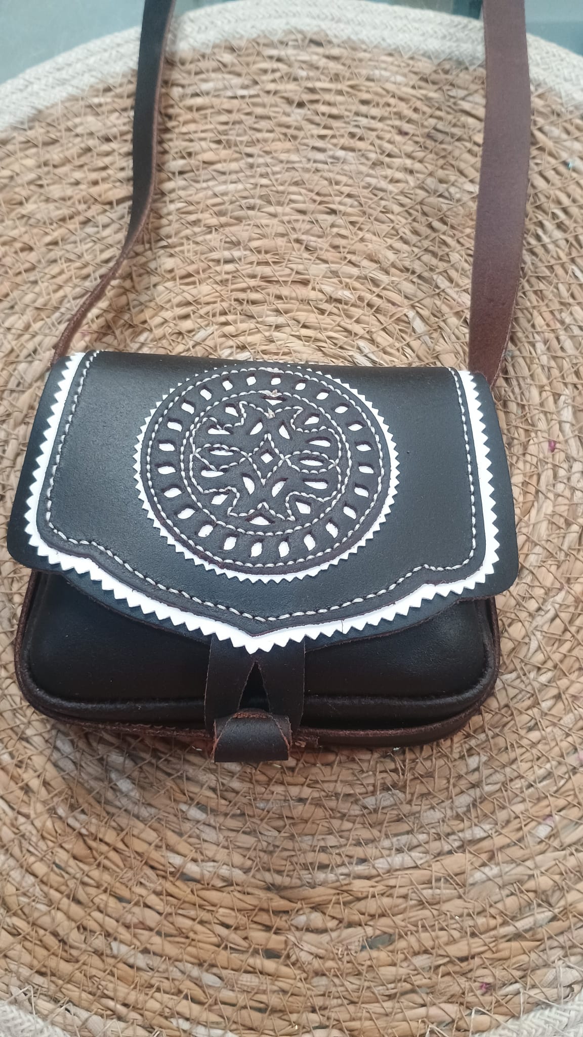 BOLSO RIÑONERA DE PIEL ROCIERO PAR NIÑA