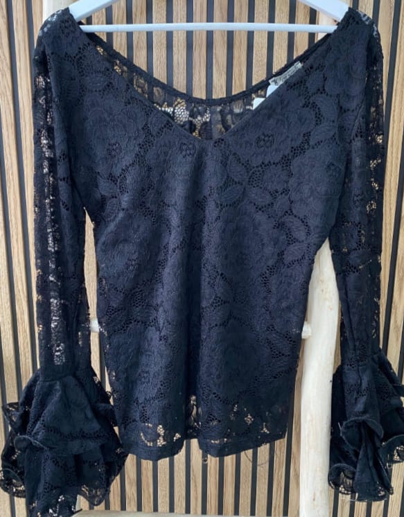 CAMISA DE FLAMENCA ENCAJE