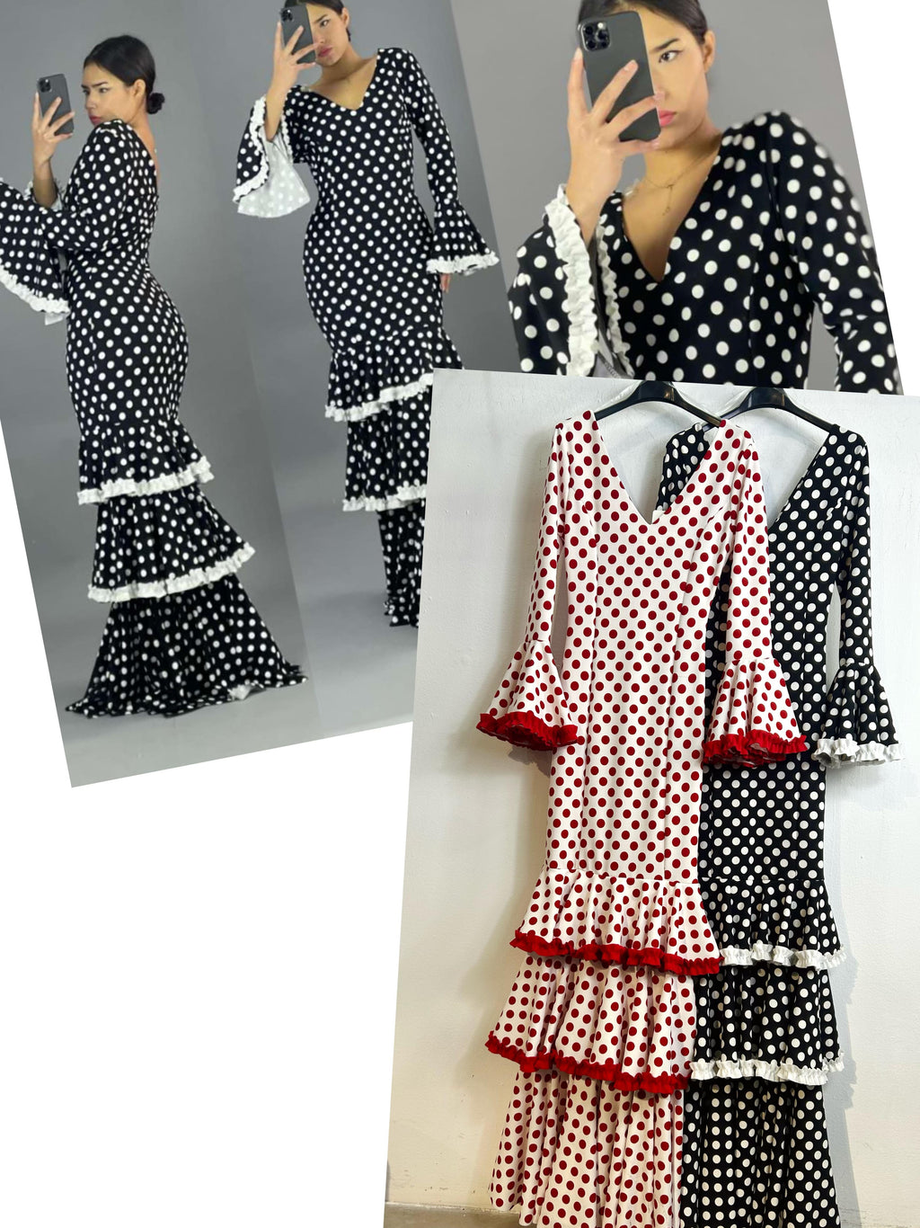 VESTIDO DE FLAMENCA CON LUNARES MODELO LOLA