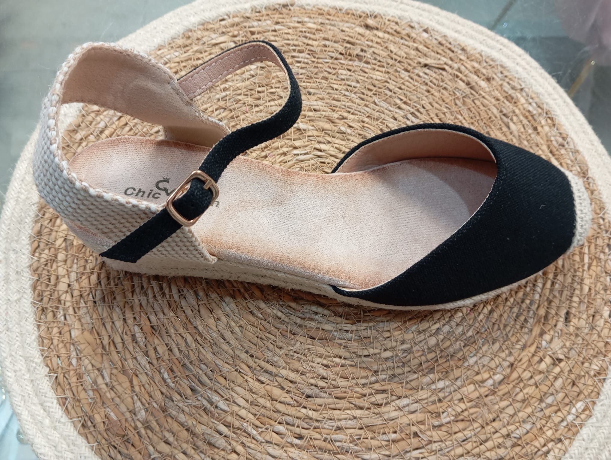 ZAPATILLA ESPARTO NEGRAS