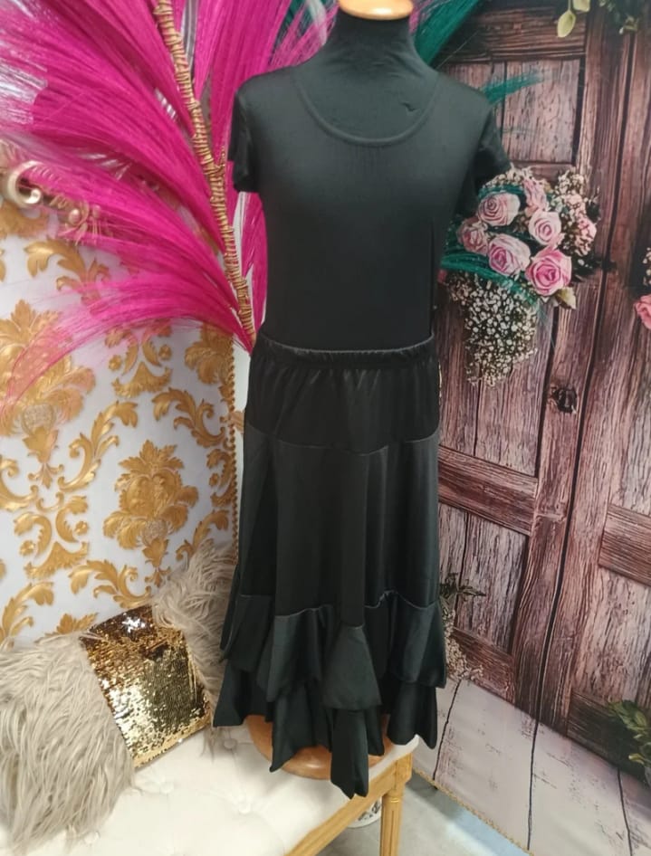 FALDA ENSAYO NIÑA DOBLE VOLANTE