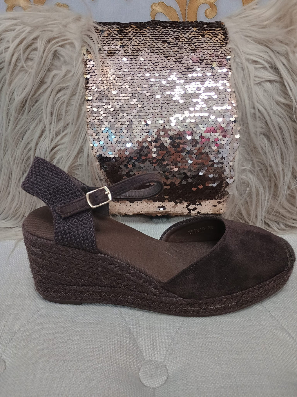 ZAPATILLAS DE ESPARTO COLOR CHOCOLATE