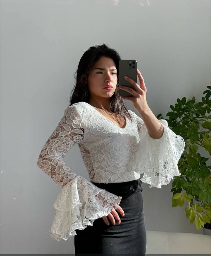 CAMISA DE FLAMENCA ENCAJE