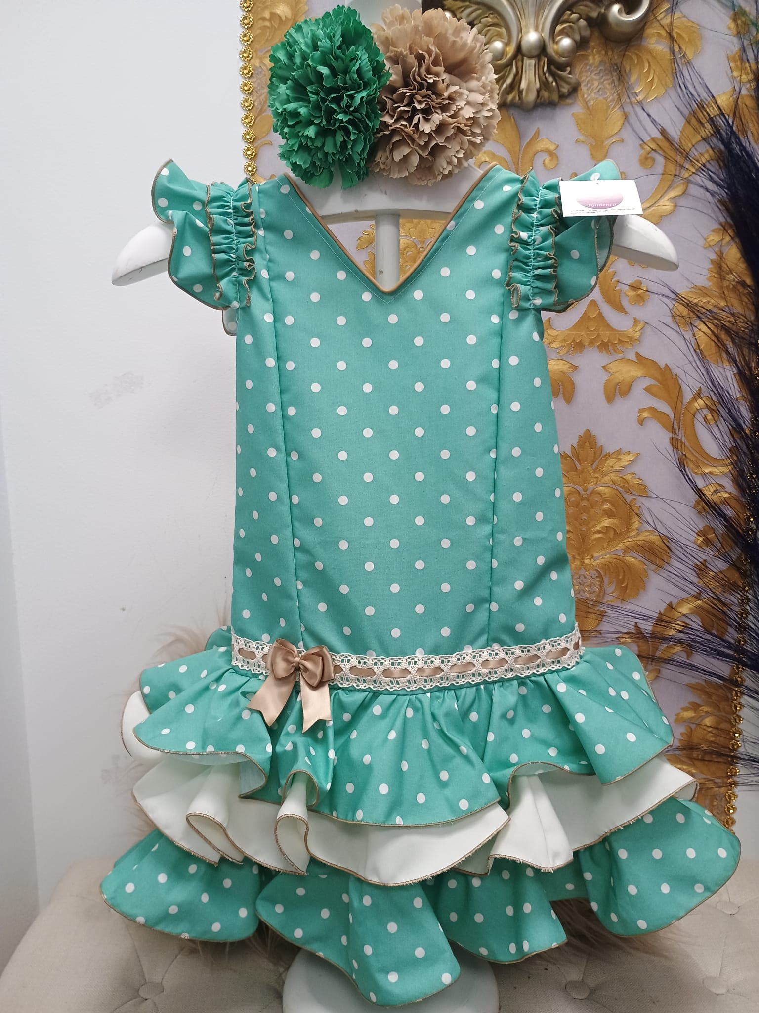 VESTIDO FLAMENCA MODELO LUCIA LUNARES