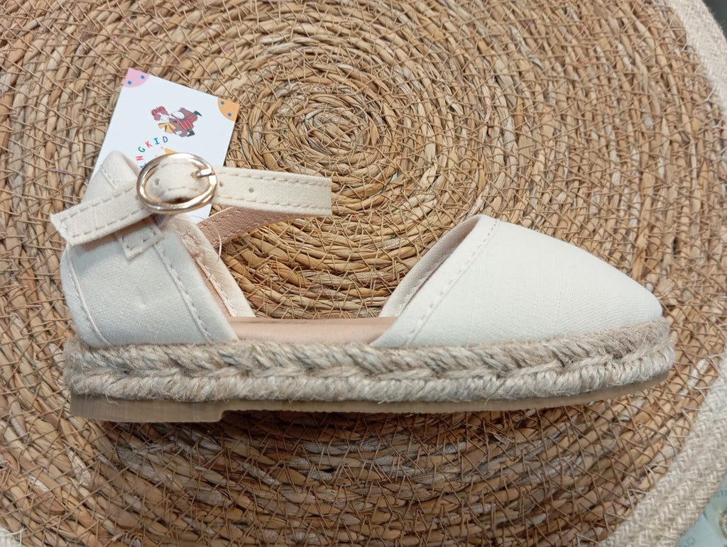 ZAPATILLA ESPARTO EN BEIGE PARA NIÑAS