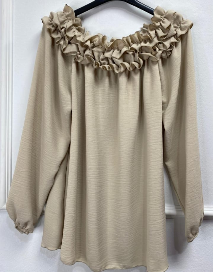 CAMISA FLAMENCA CUELLO DE BARCA