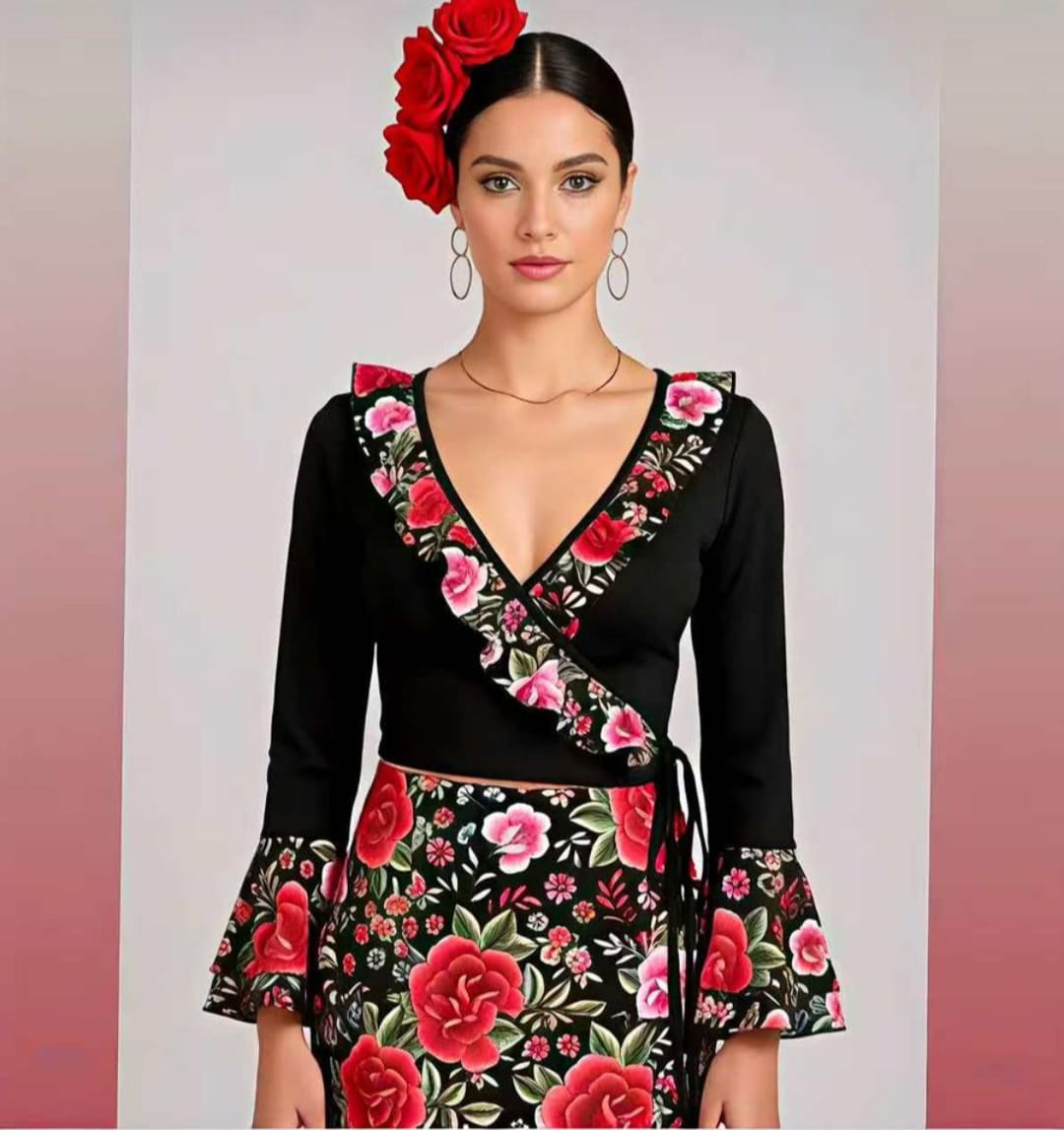 BLUSA FLAMENCA CRUZADA