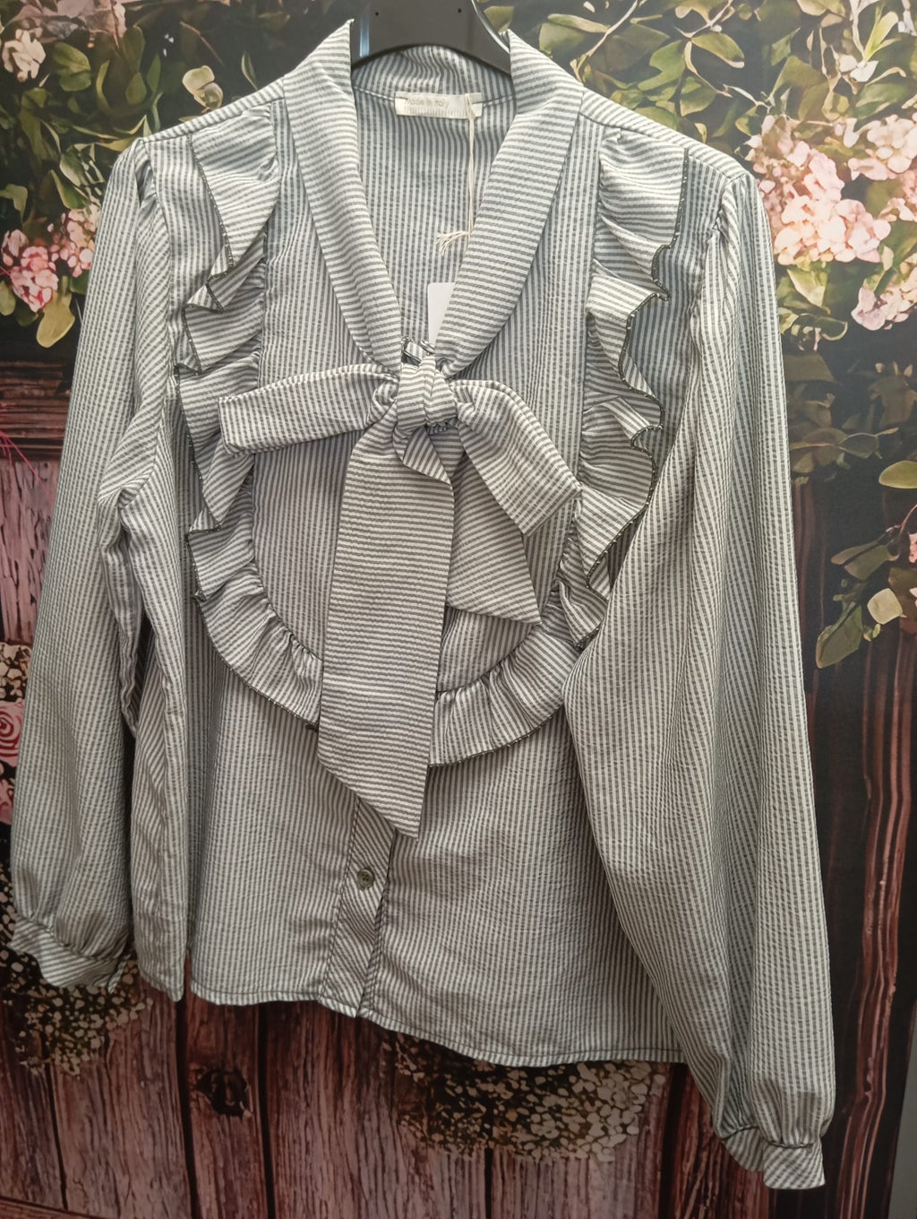 CAMISA DE RALLAS CON LAZO
