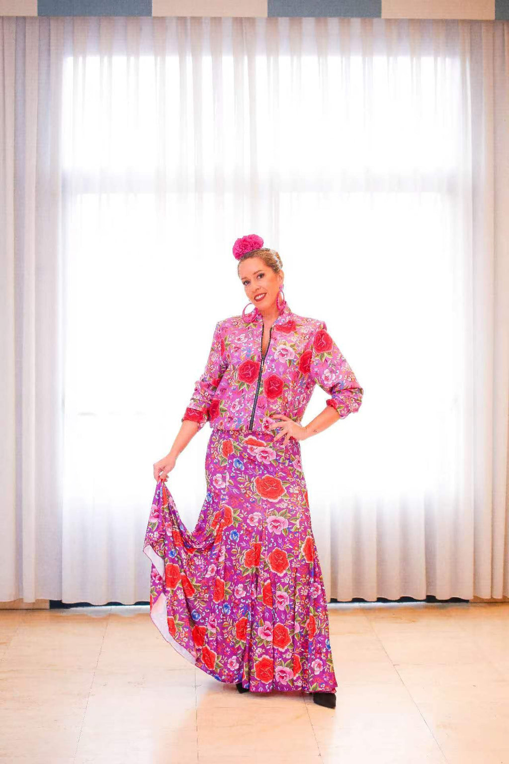 FALDA DE BAILE ESTAMPADA