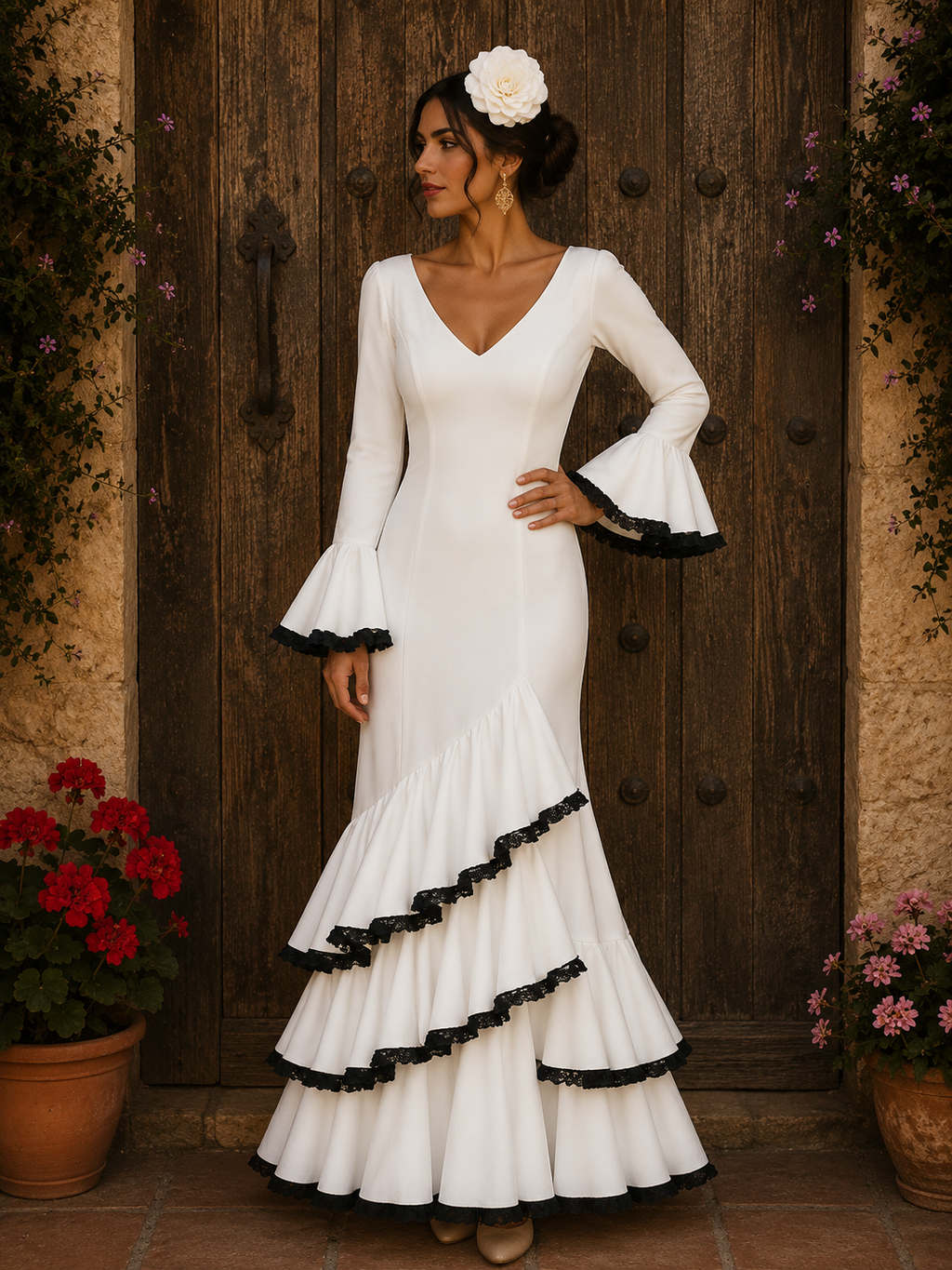 VESTIDO FLAMENCA MODELO FLOR