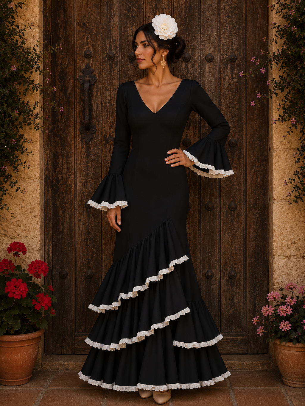 VESTIDO FLAMENCA MODELO FLOR
