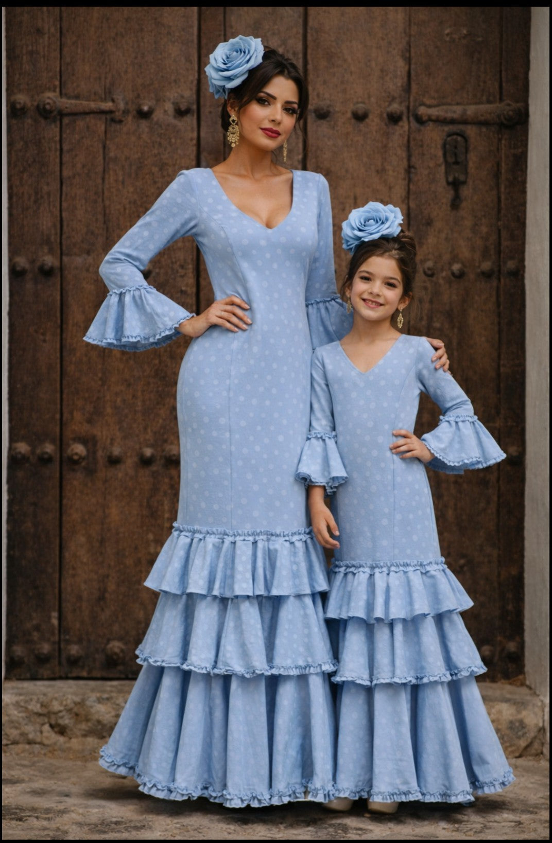 VESTIDO FLAMENCA LUNARES MADRE E HIJA