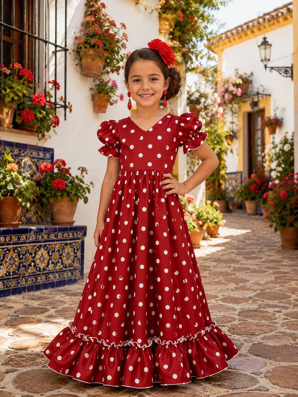 (SIN DEVOLUCION) BATA FLAMENCA LEIRE ROJA