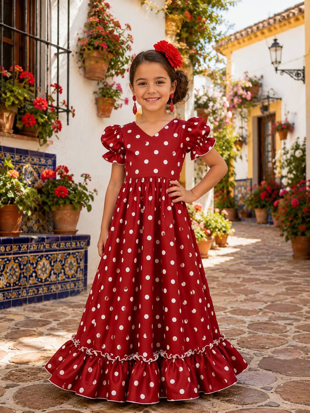 BATA FLAMENCA LEIRE ROJA