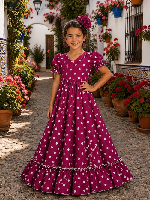 BATA FLAMENCA NIÑA LEIRE BUGANVILLA