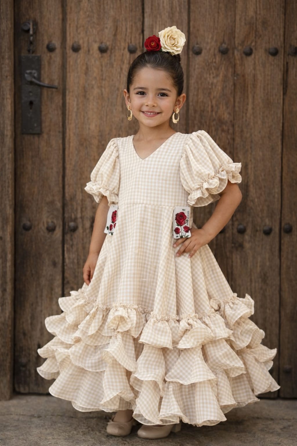 BATA FLAMENCA VICHY MADRE E HIJA
