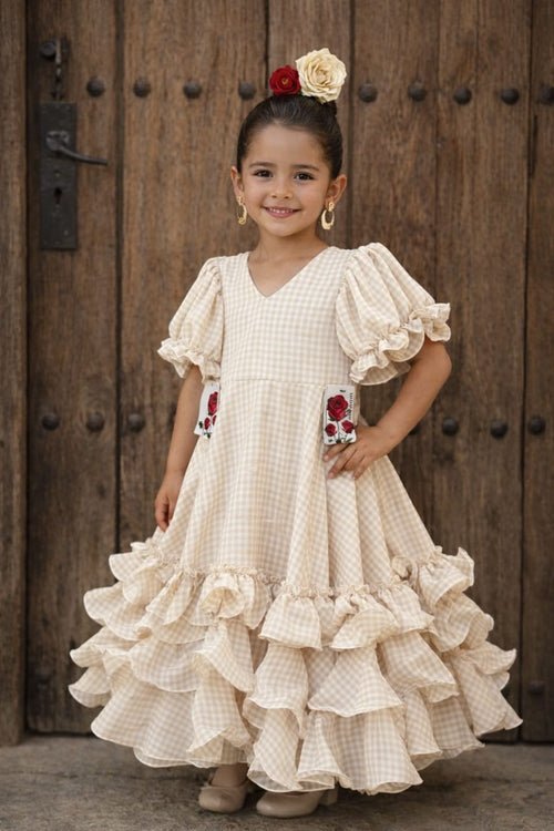 BATA FLAMENCA VICHY MADRE E HIJA