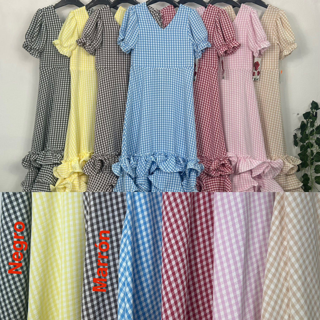 BATA FLAMENCA VICHY MADRE E HIJA