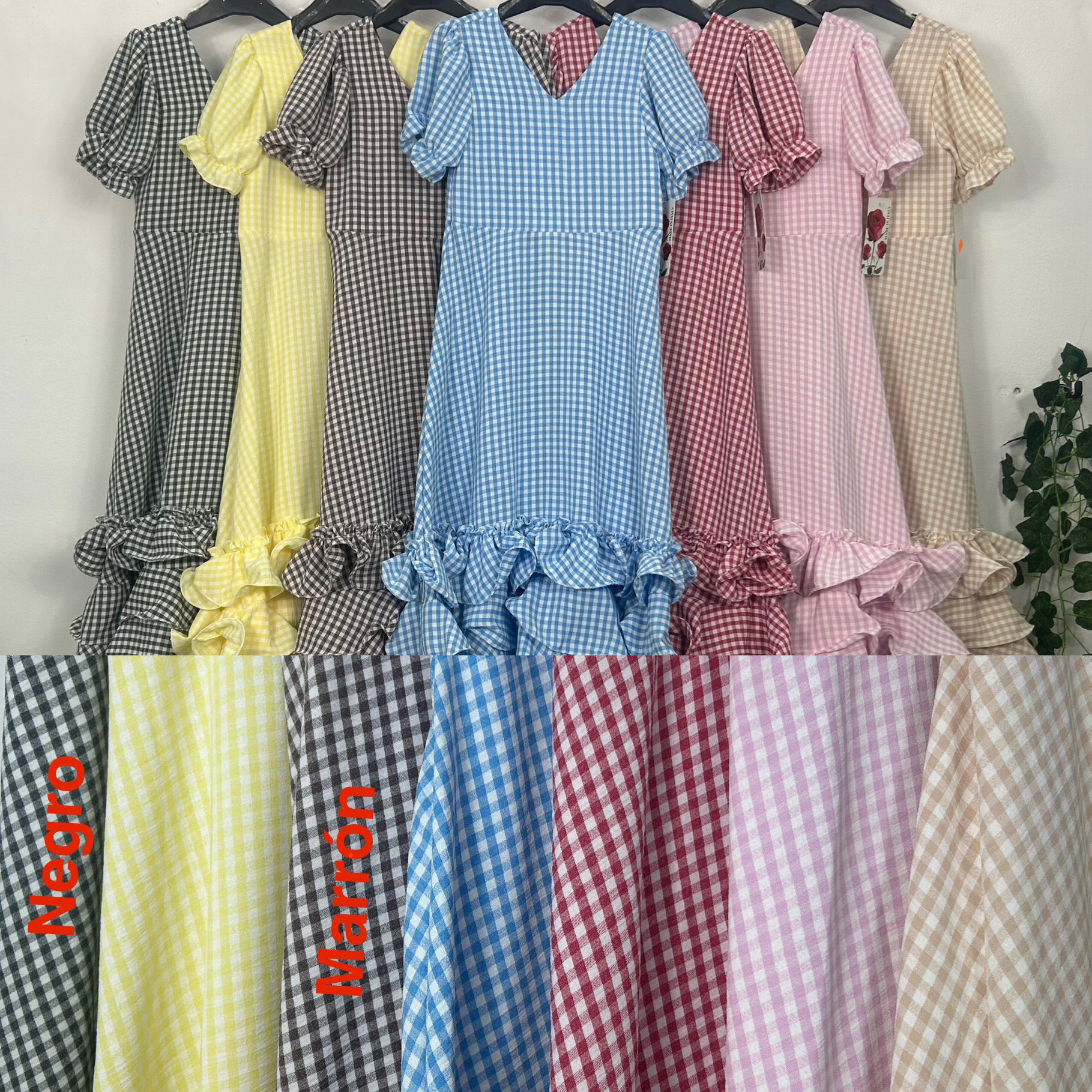 BATA FLAMENCA VICHY MADRE E HIJA