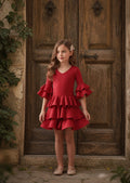 VESTIDO FLAMENCA CORTO TEJIDO ELASTICO